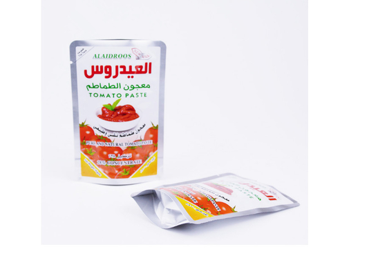 Retortable Leakproof Aluminum Foil Stand Up Food Pouches For Seasoning Paste Mix Package