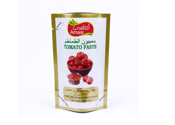 Retortable Leakproof Aluminum Foil Stand Up Food Pouches For Seasoning Paste Mix Package